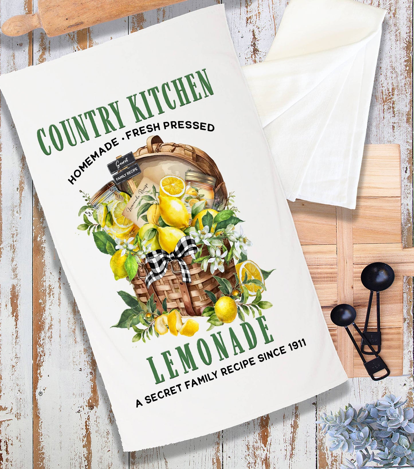 Country Farmhouse Kitchen Lemonade Terry Towel
