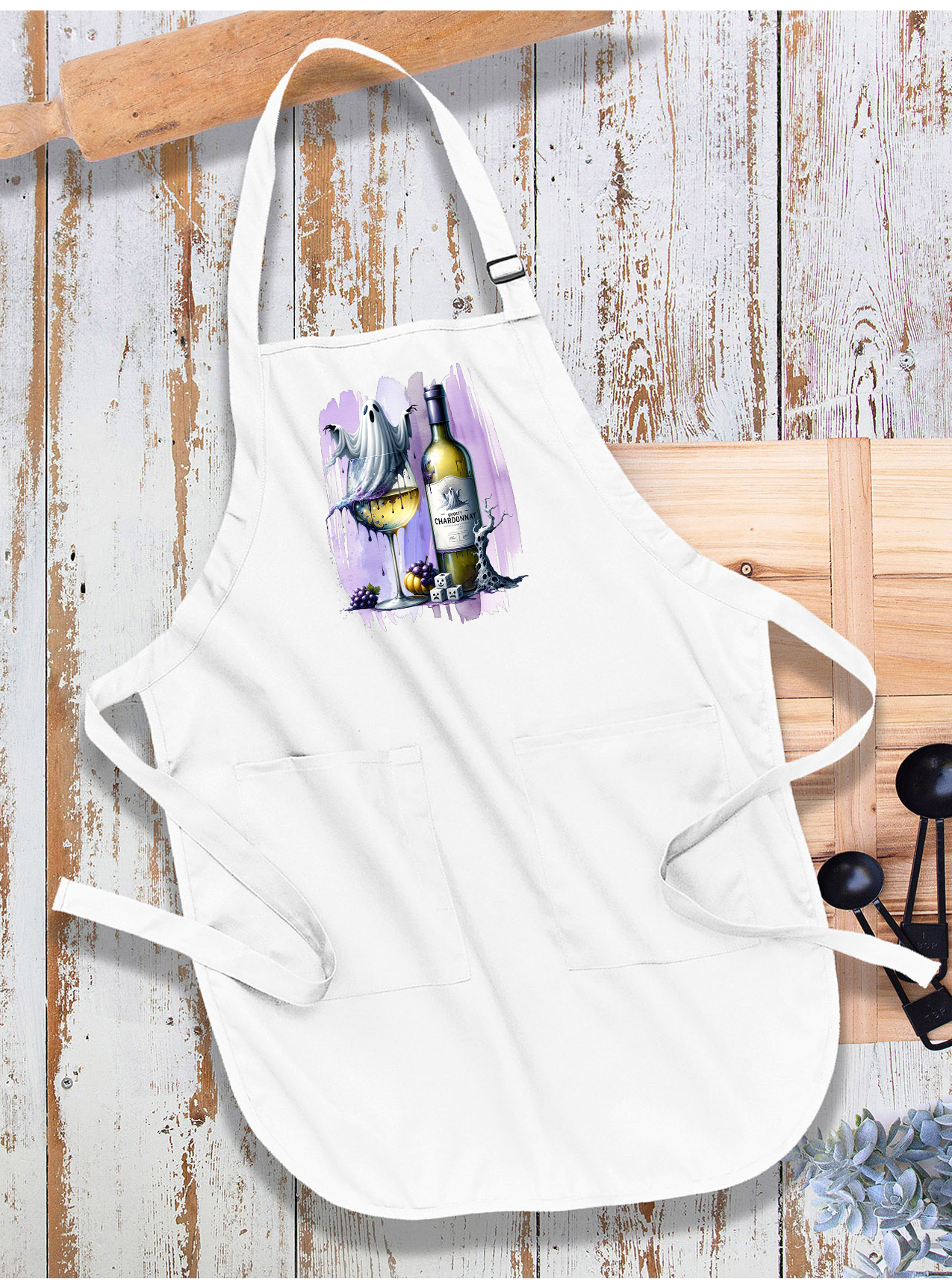 Halloween Gostly Chardonnay Apron
