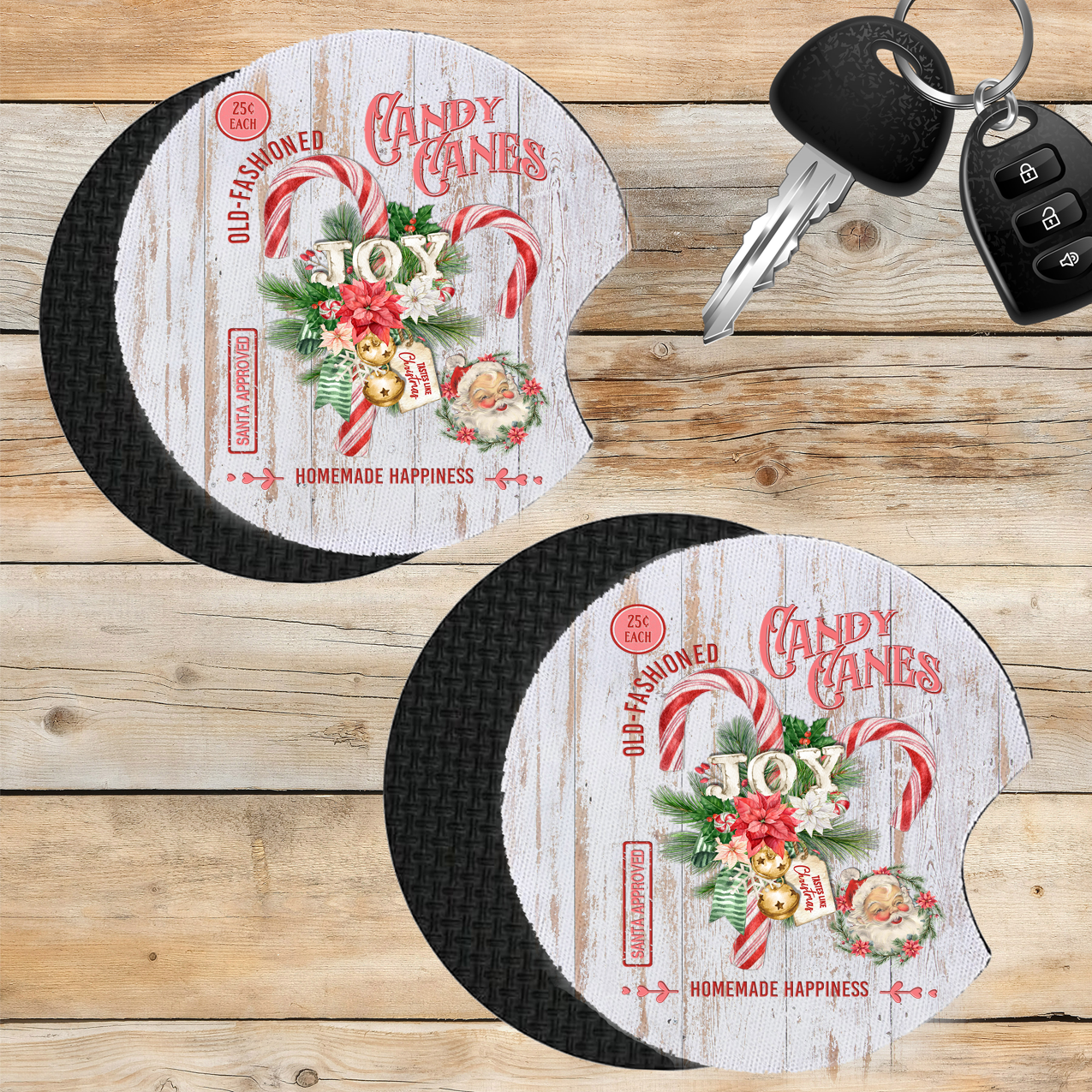 Car Coaster Christmas Old Fashion Candy Cane