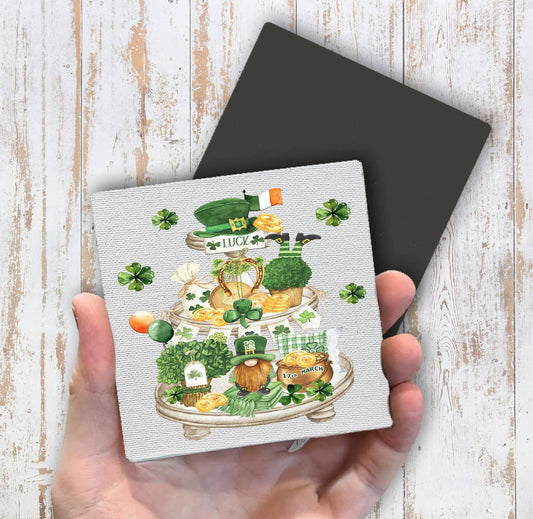 St Patricks Day 3 Tier Tray Magnet Fridge - Sets of 2