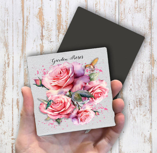 Spring Garden Roses Flowers Magnet Fridge - Sets of 2