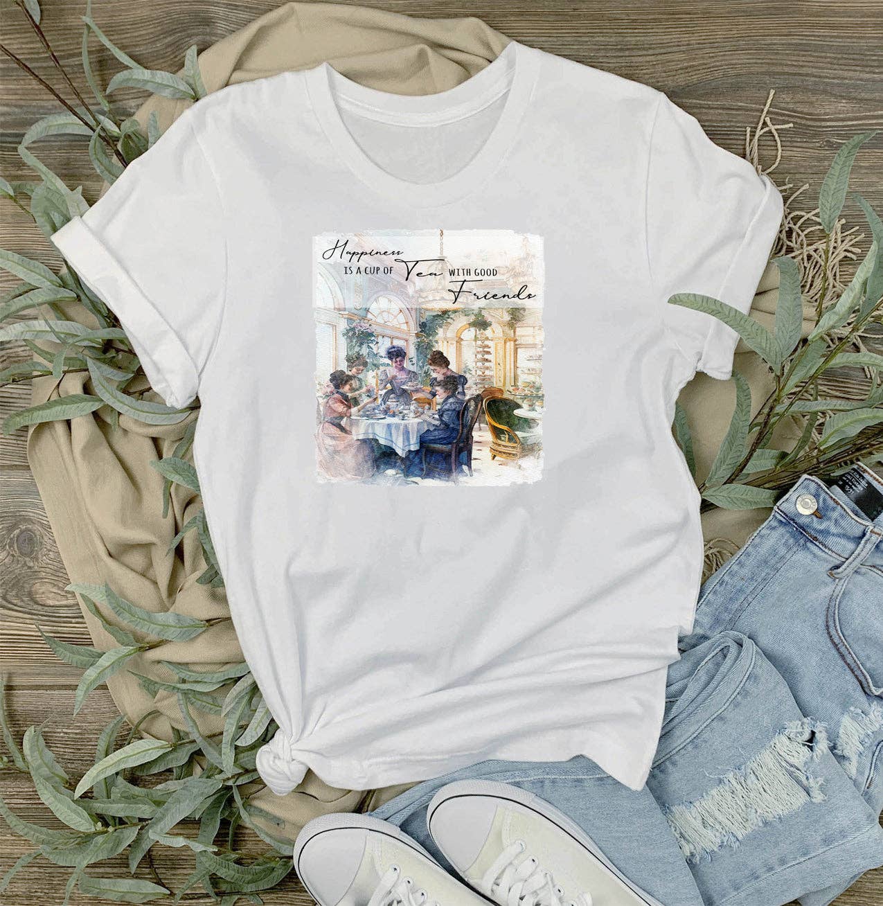 Victorian Happiness Tea with Friends T-Shirt