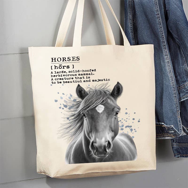 Definition of Horse Canvas Tote Bag