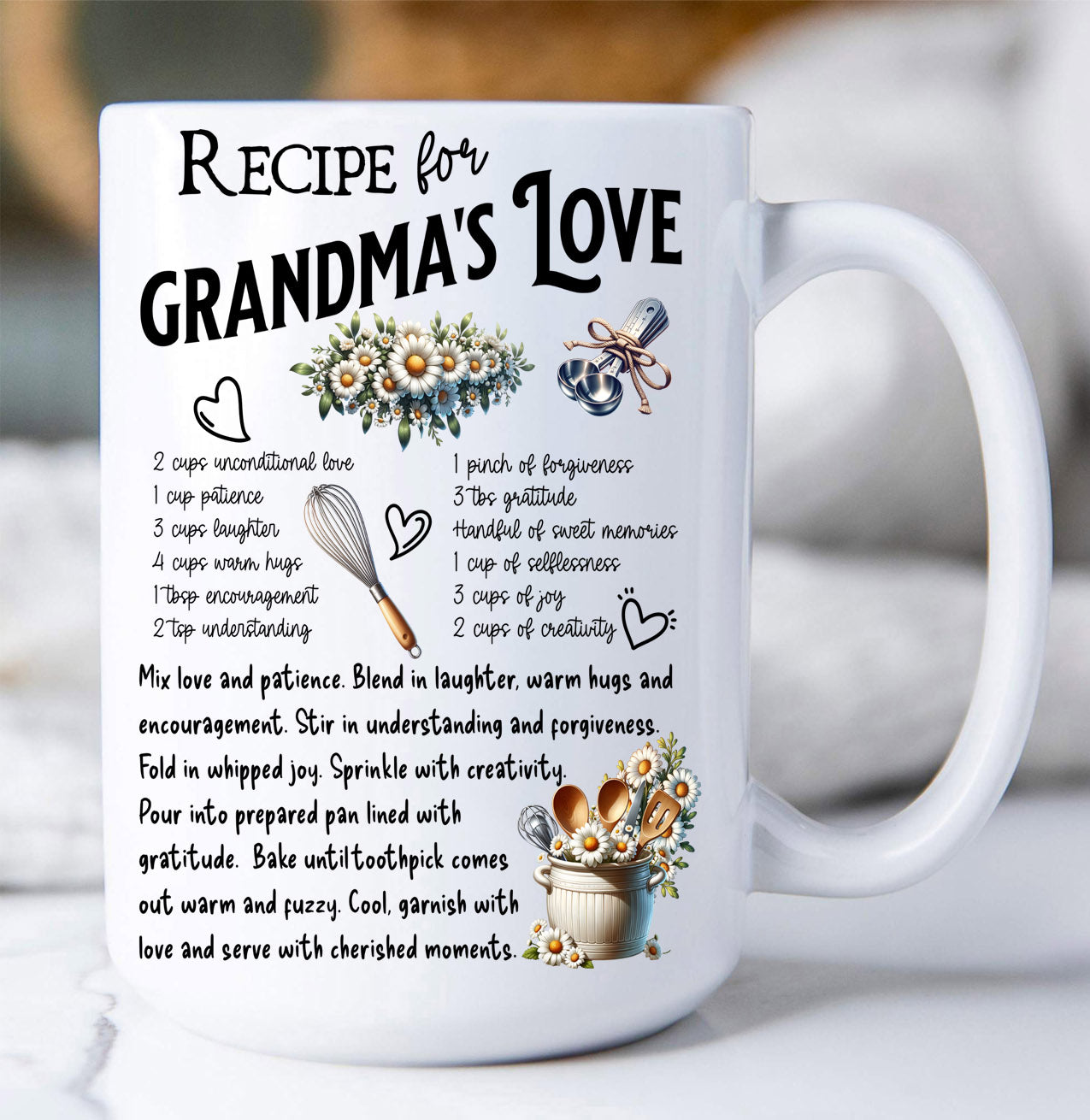 Grandma's Love Recipe Coffee Mug
