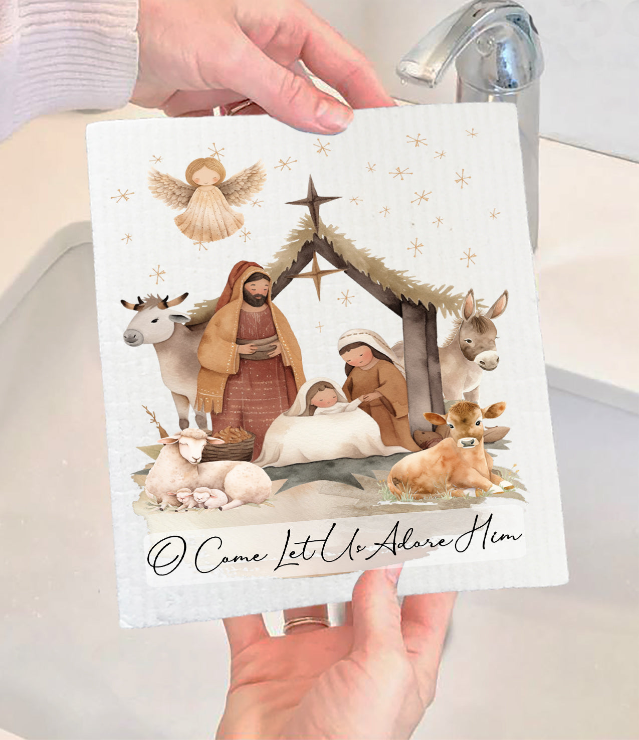 Christmas Nativity Christ is Born Swedish Dish Cloths (Set of 2) (Copy)