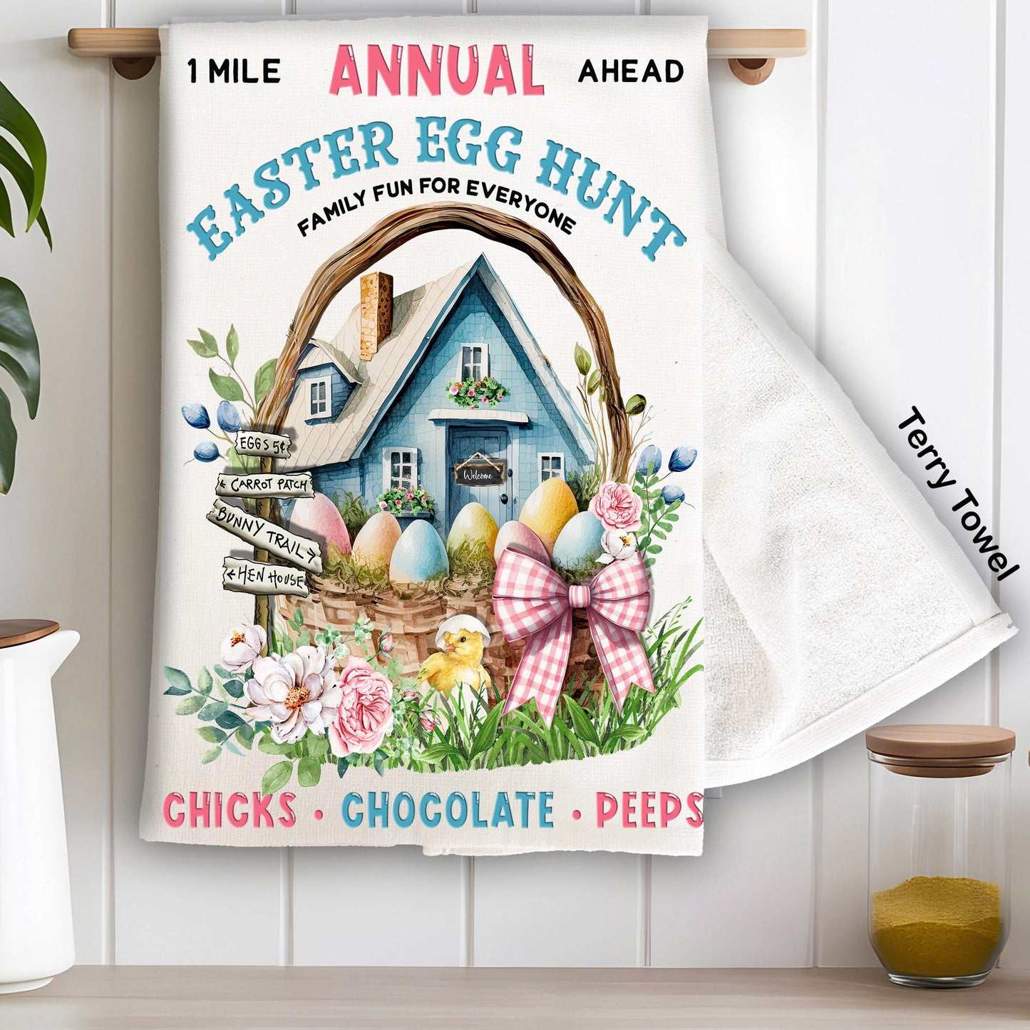 Annual Easter Egg Hunt Kitchen Terry Towel