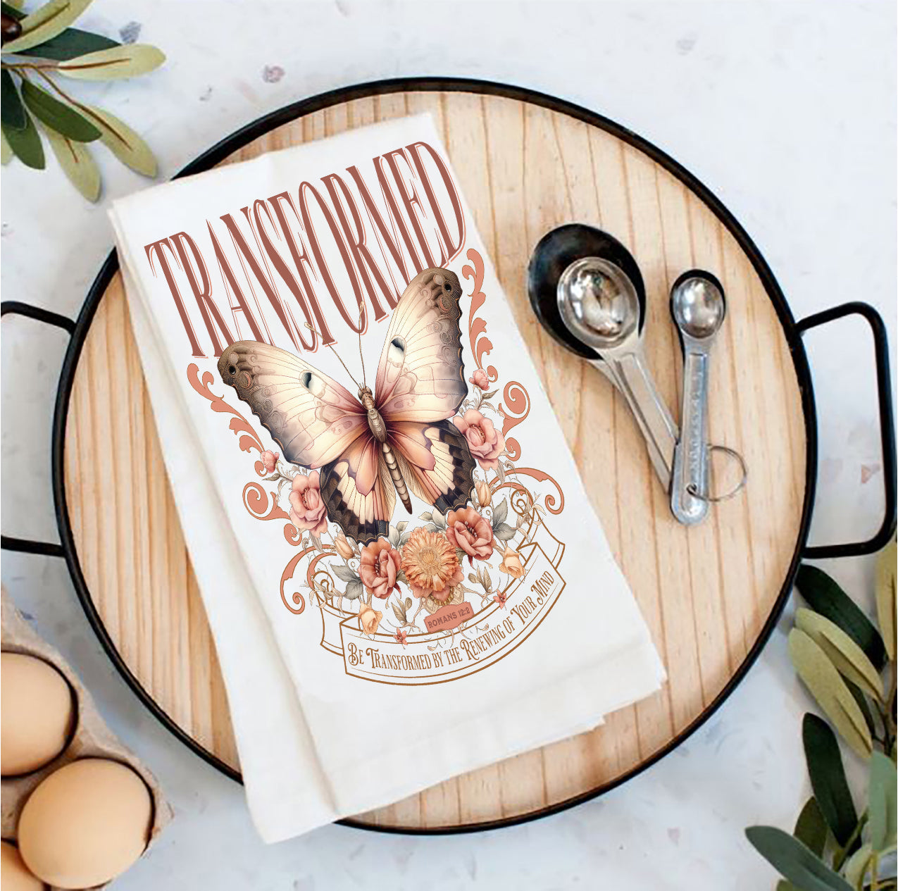 Transform Renewing your Mind Spiritual Tea Towel