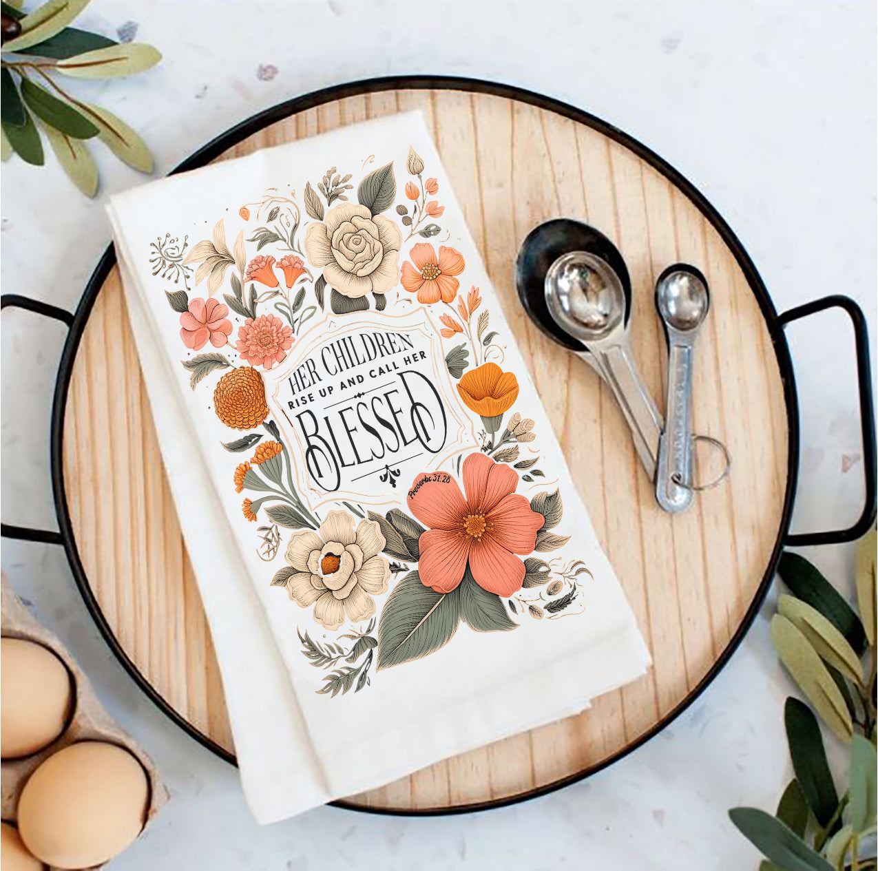 Mothers Day Children Call Her Blessed Tea Towel