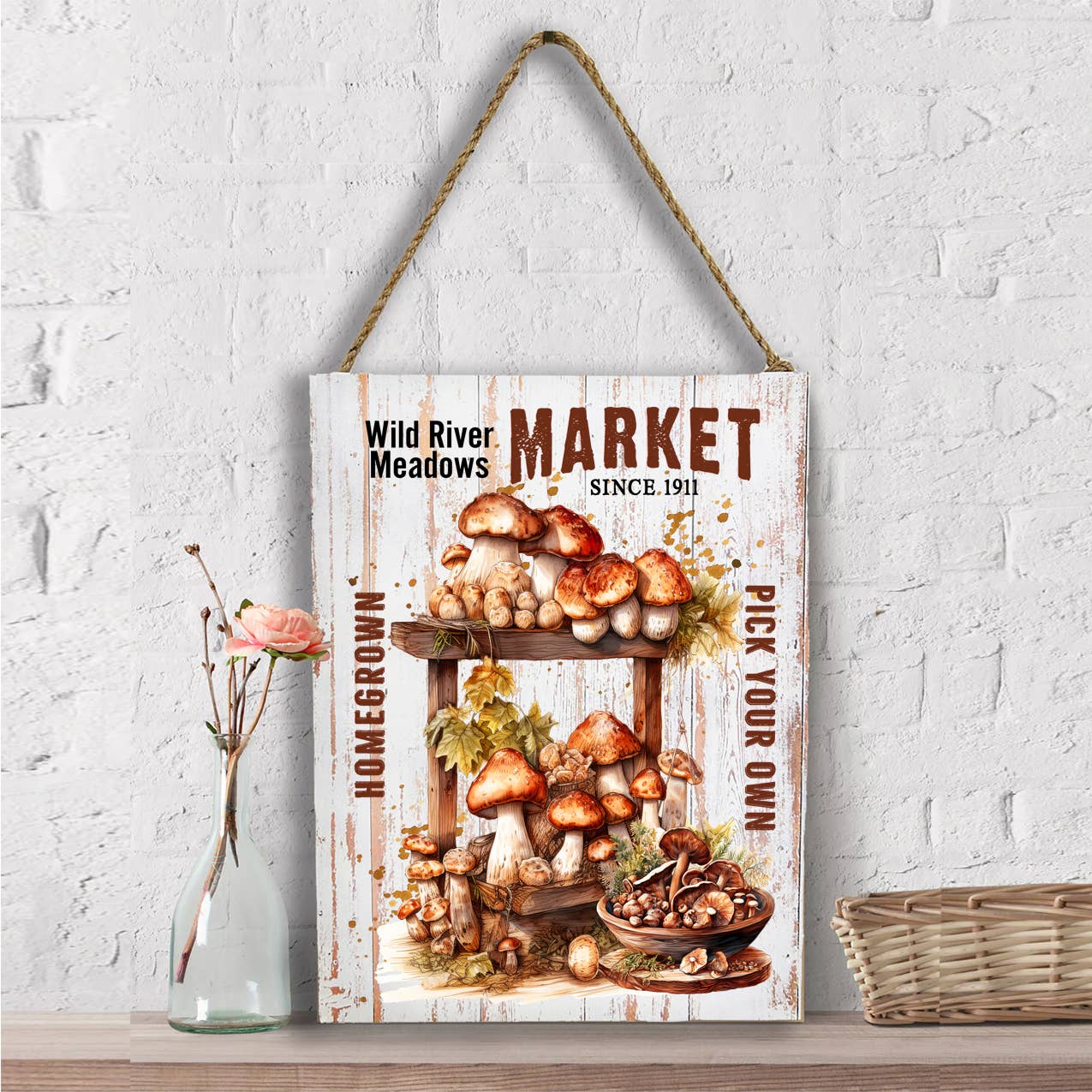 Wild River Mushroom Market Wall Decor