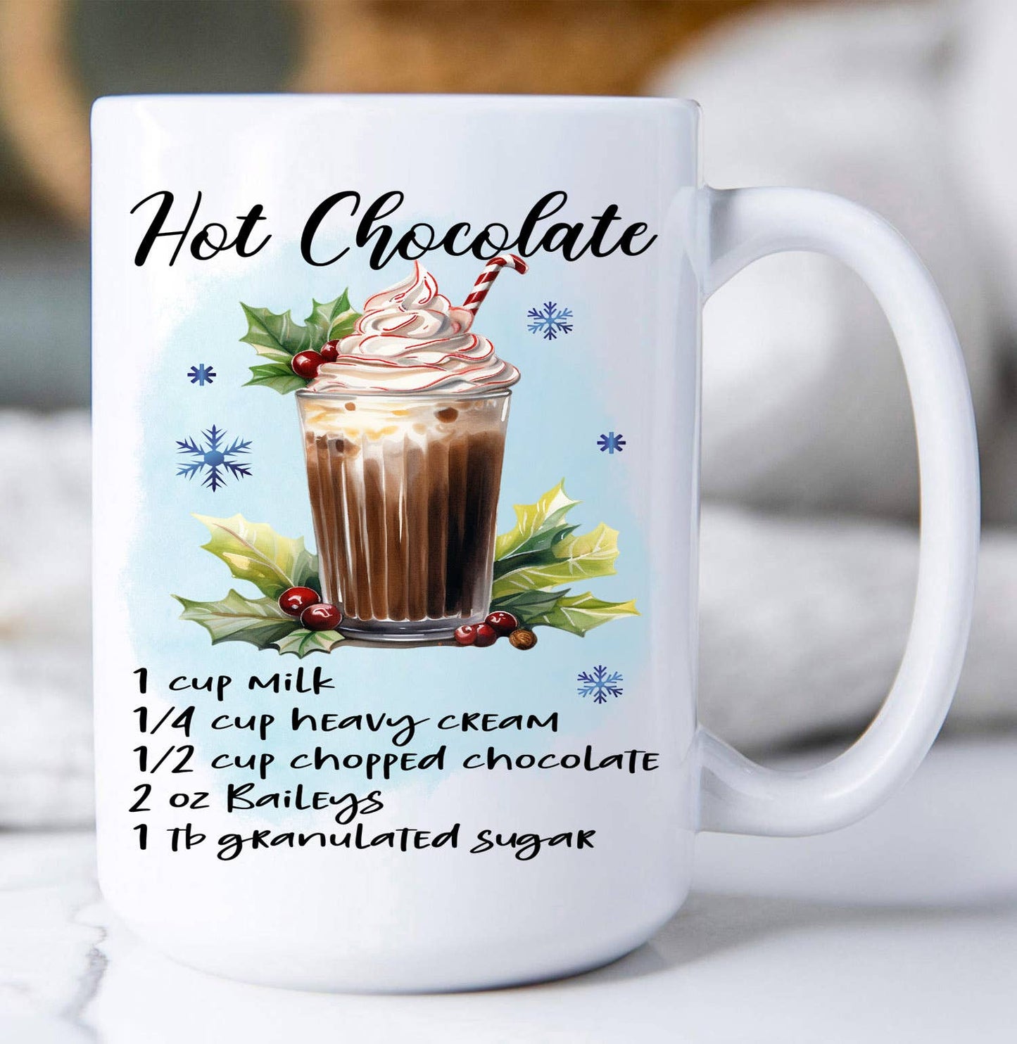 Christmas Cocktail Hot Chocolate Recipe Coffee Mug