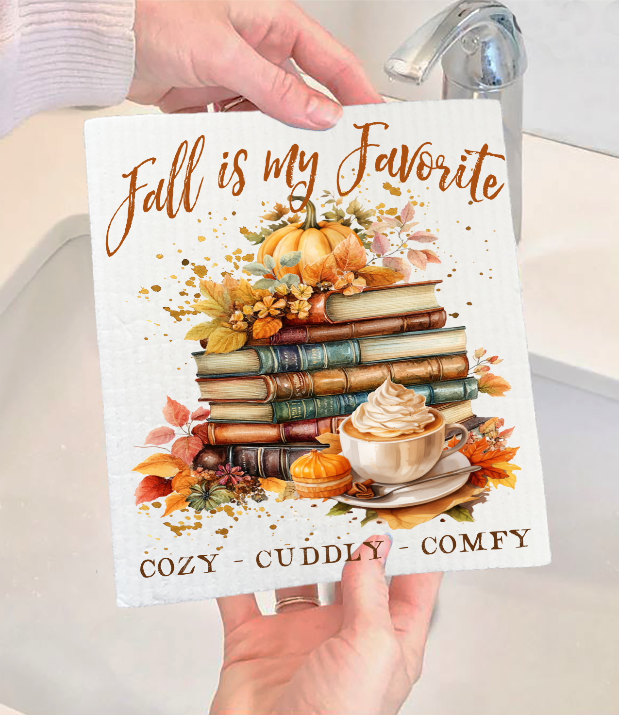 Fall is My Favorite Cozy Cuddly Swedish Dishcloth (Set of 2)