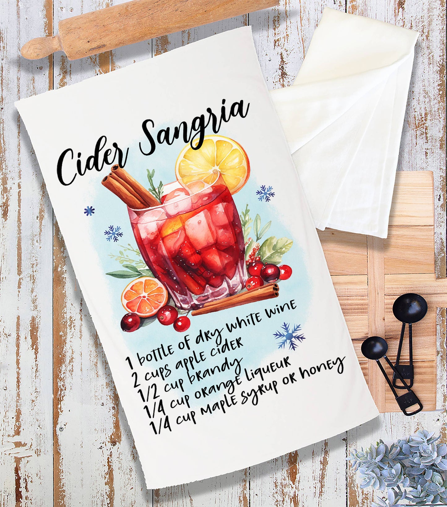 Christmas Cocktail Cider Sangria Recipe Terry Towel