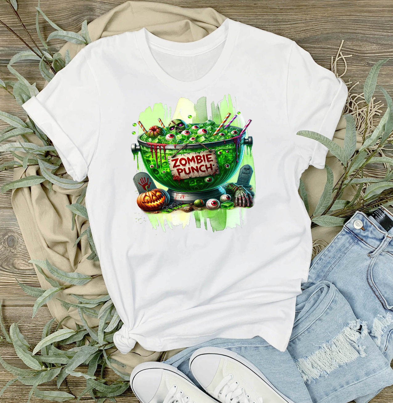Halloween Zombie Punch T-Shirt