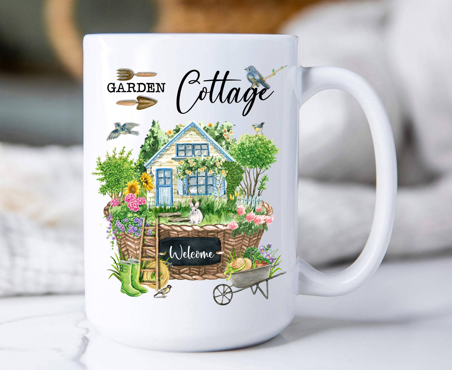 Garden Cottage Spring 15 oz Coffee Mug