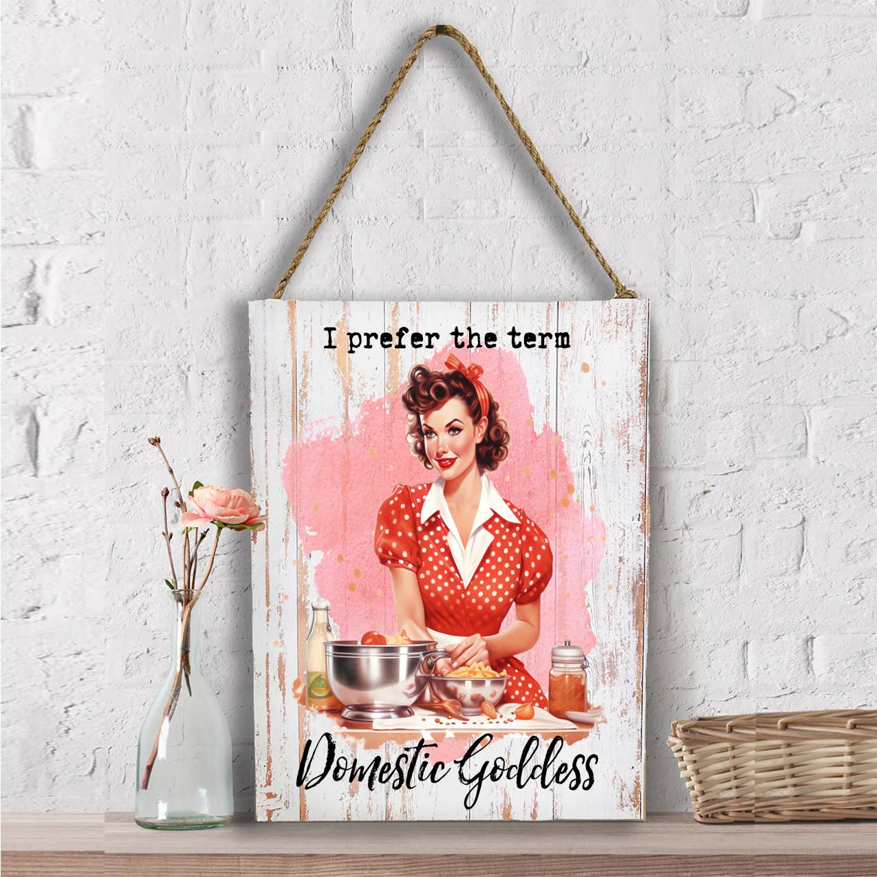 Domestic Goddess Retro Housewife Wall Decor
