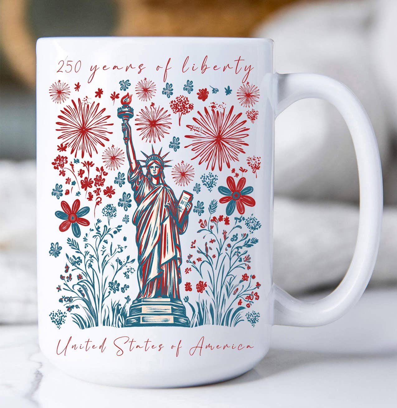 Patriotic Liberty 250 Anniversary America Coffee Mug