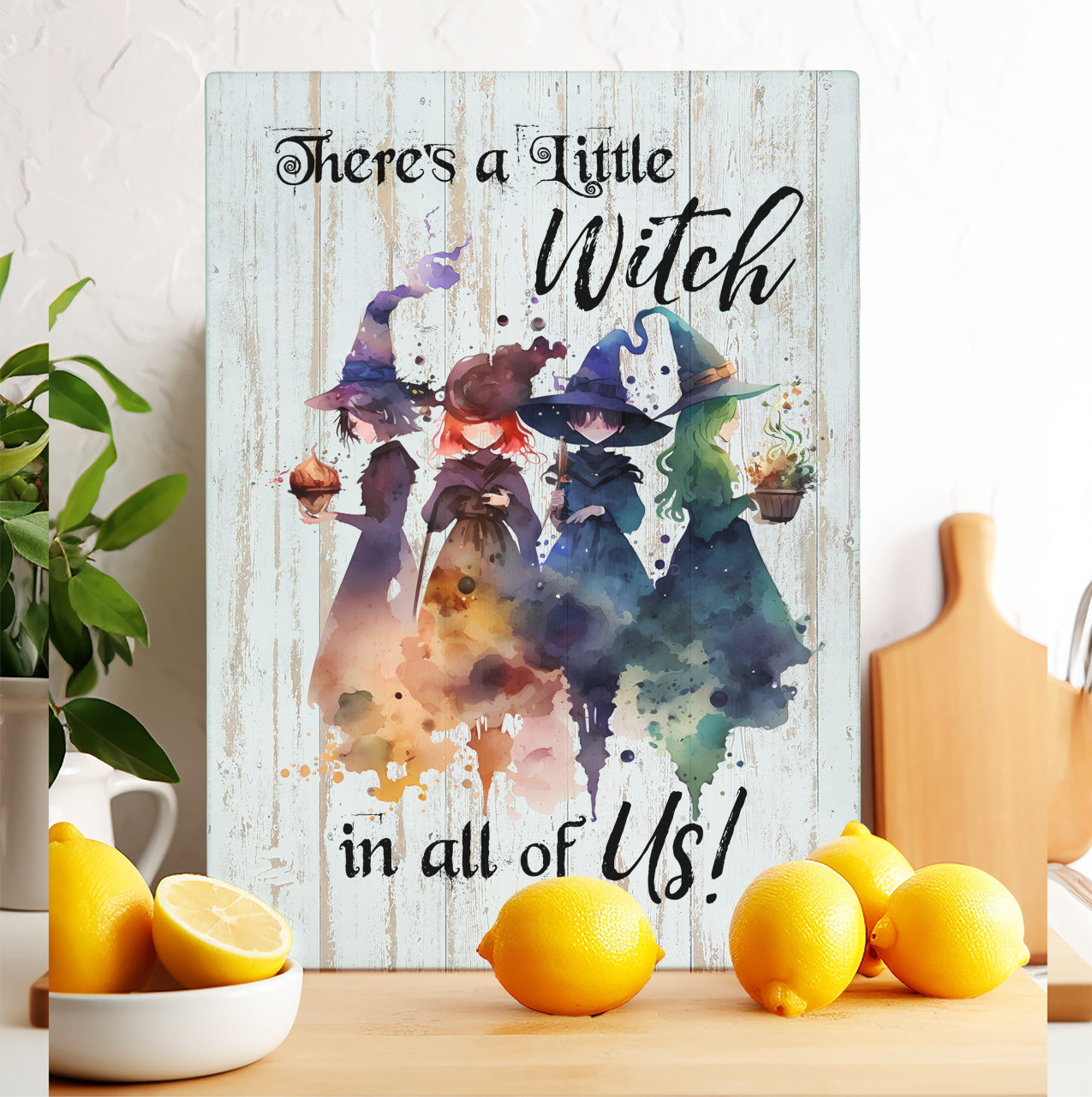 Glass Cutting Board Halloween There's a Little Witch in Us