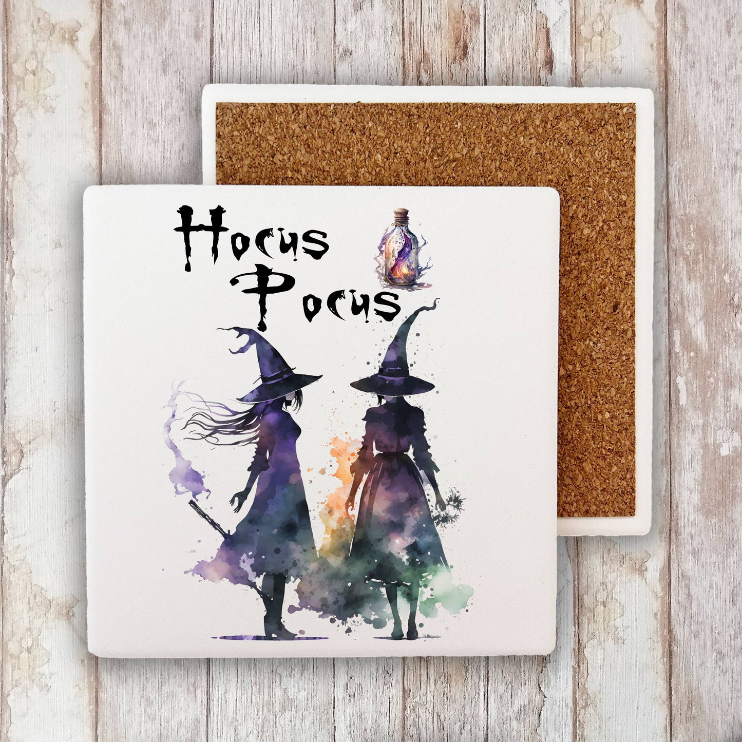 Halloween Hocus Pocus Witches Stone Coaster