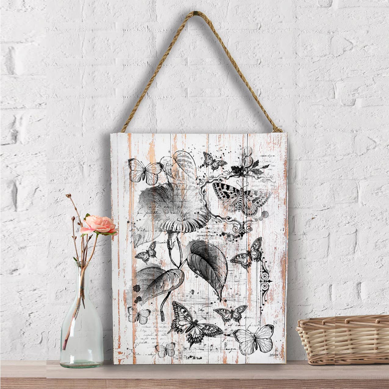 Vintage Shabby Chic Butterfly Wall Decor