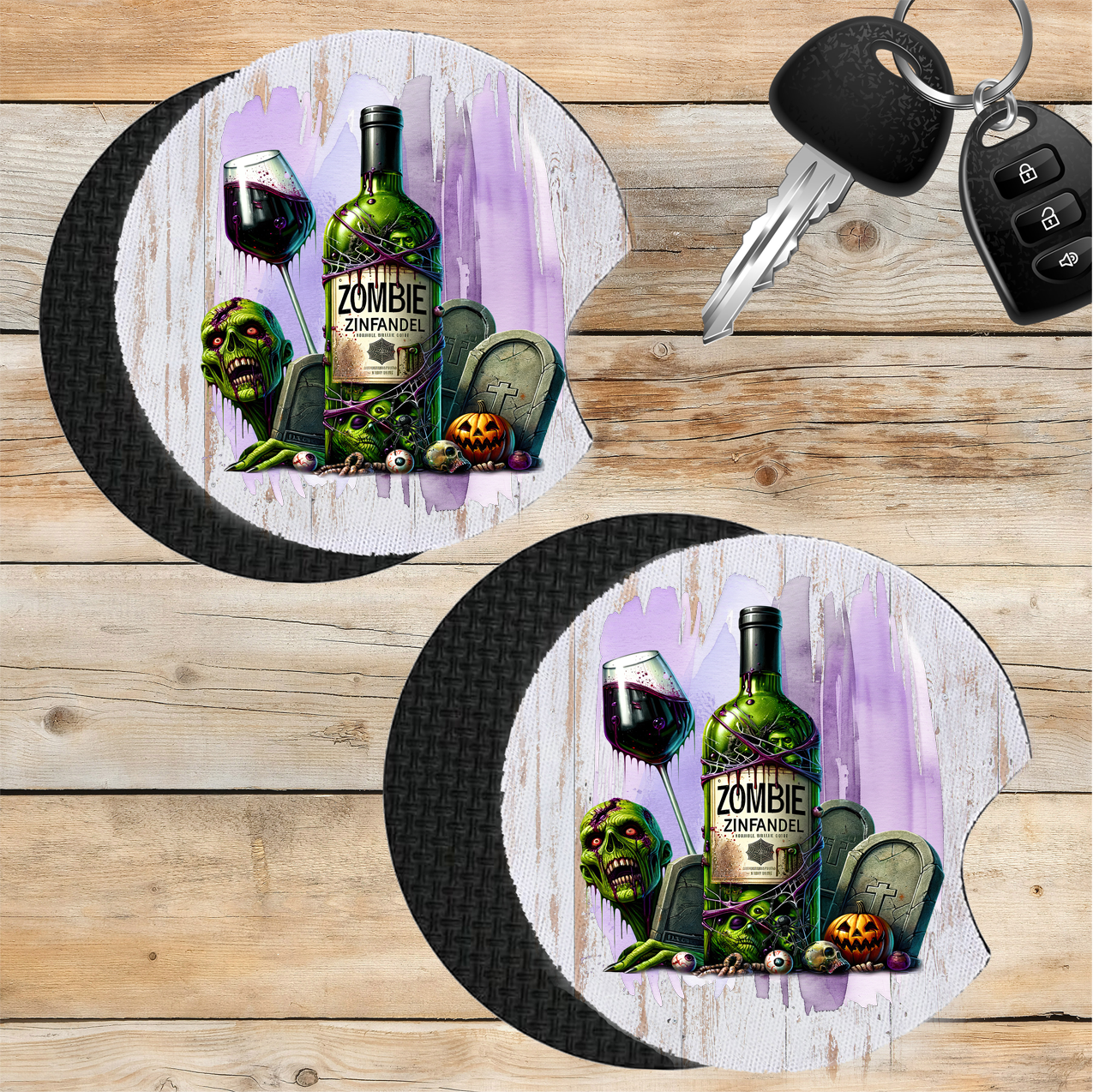 Car Coaster Halloween Zombie Zinfandel