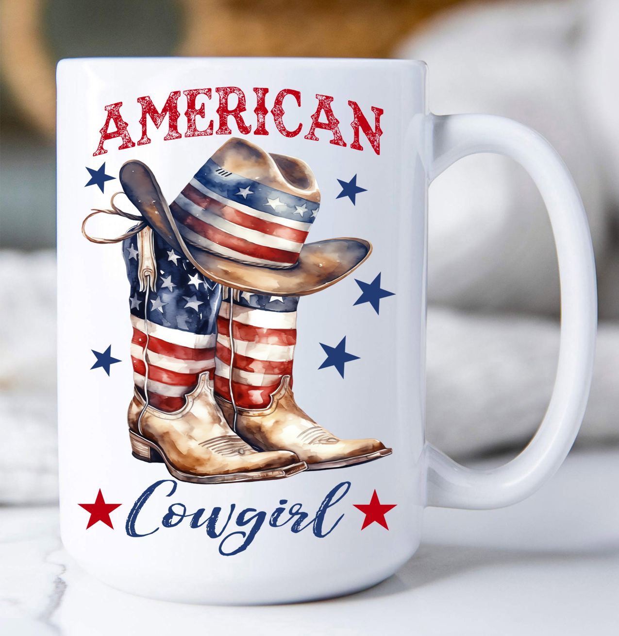 Western American Cowgirl Boots Coffee Mug