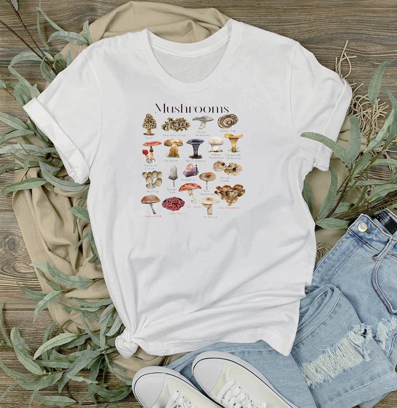 Vintage Mushrooms Variety T-Shirt