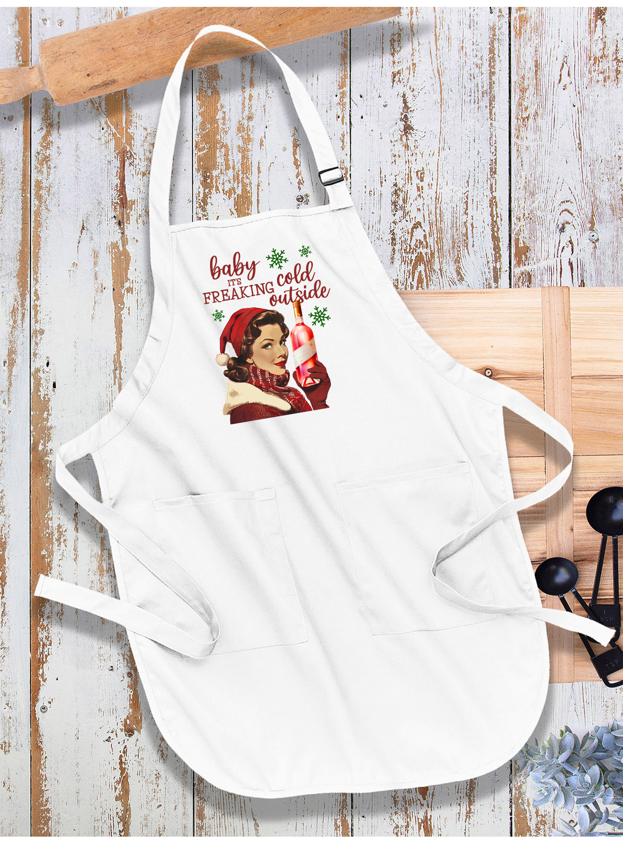 Christmas Funny Baby its Cold Outside Apron