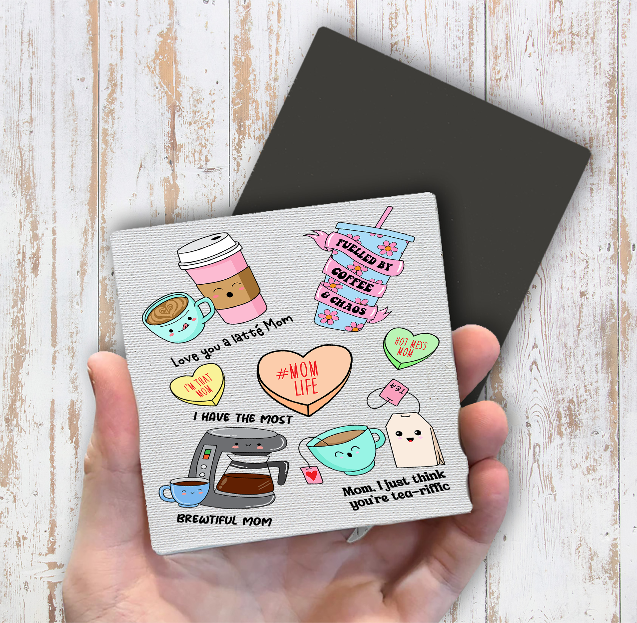 Mother's Day Puns Sarcastic Quotes Magnet Fridge (Set of 2)