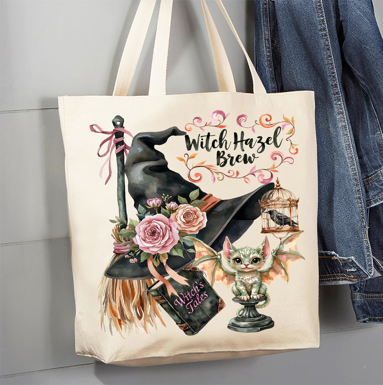 Halloween Witch Hazel Brew Canvas Tote Bag