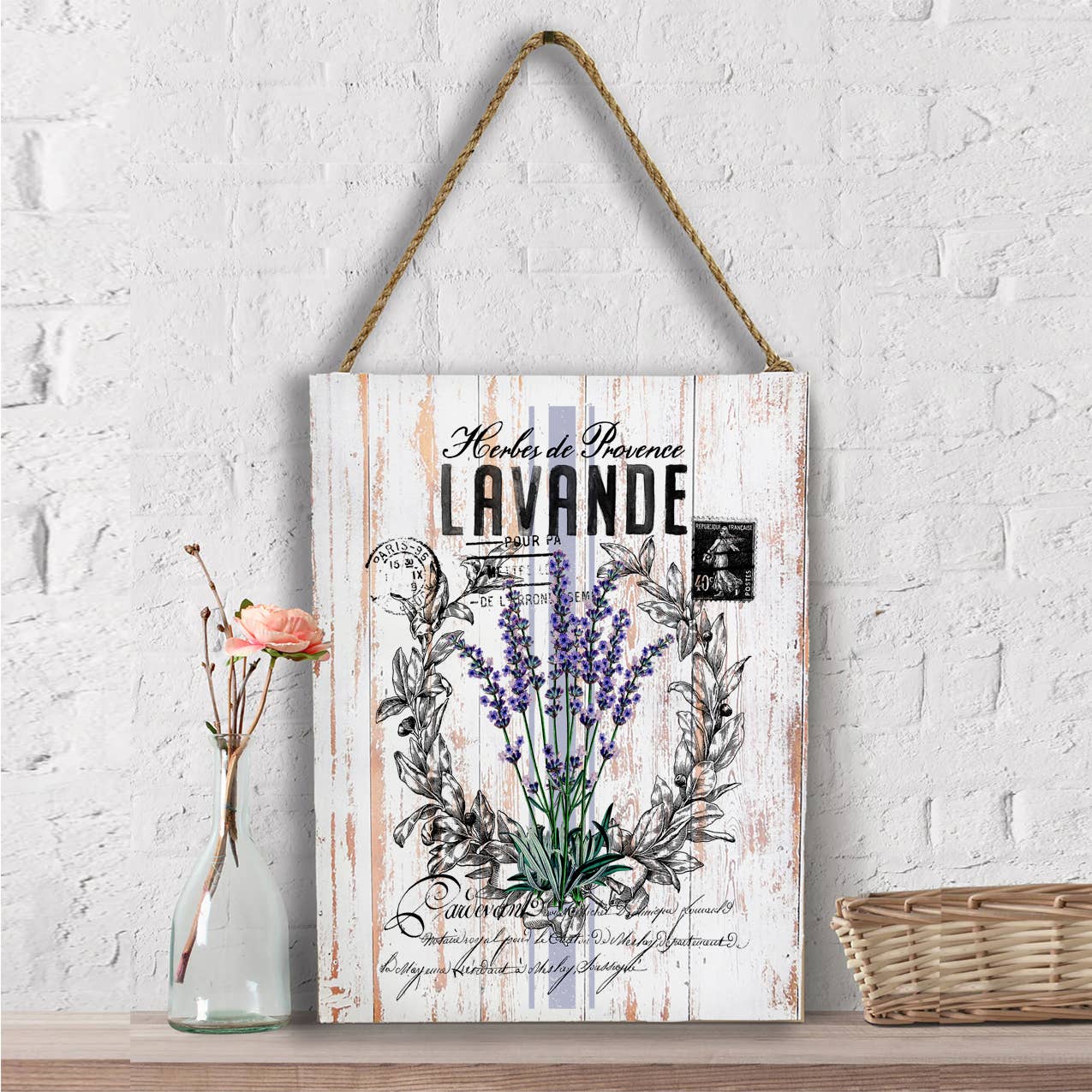 Vintage French Lavender Wall Decor