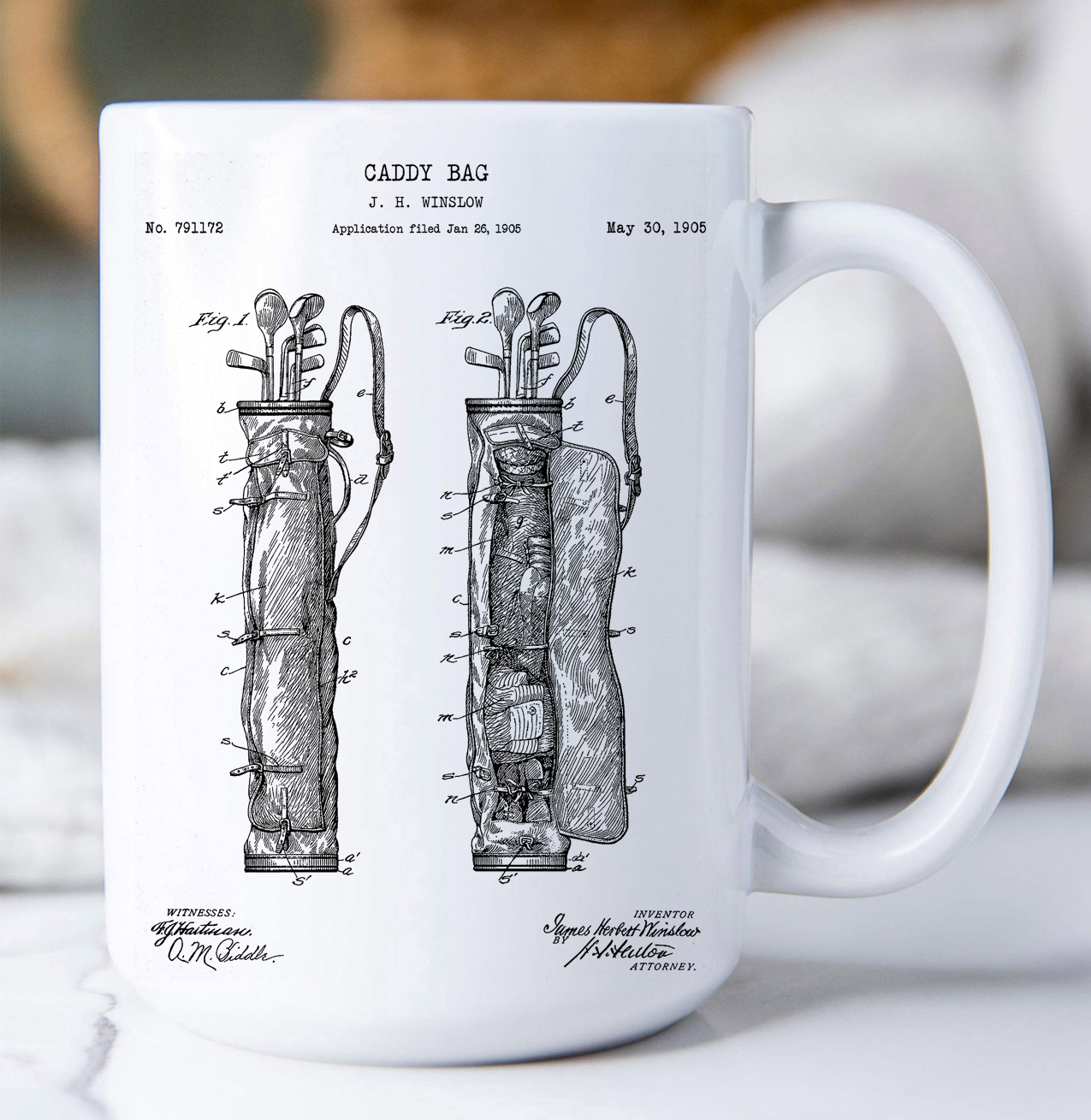 Vintage Golf Caddy Bag Coffee Mug