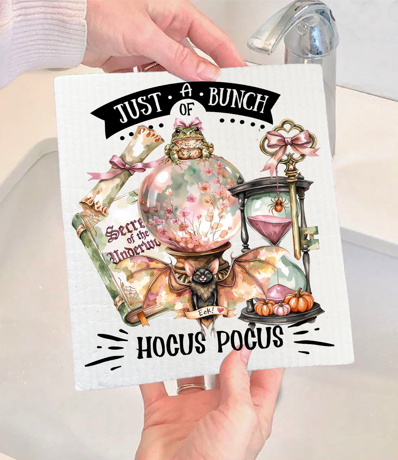 Halloween Bunch of Hocus Pocus Swedish Dishcloth (Set of 2)