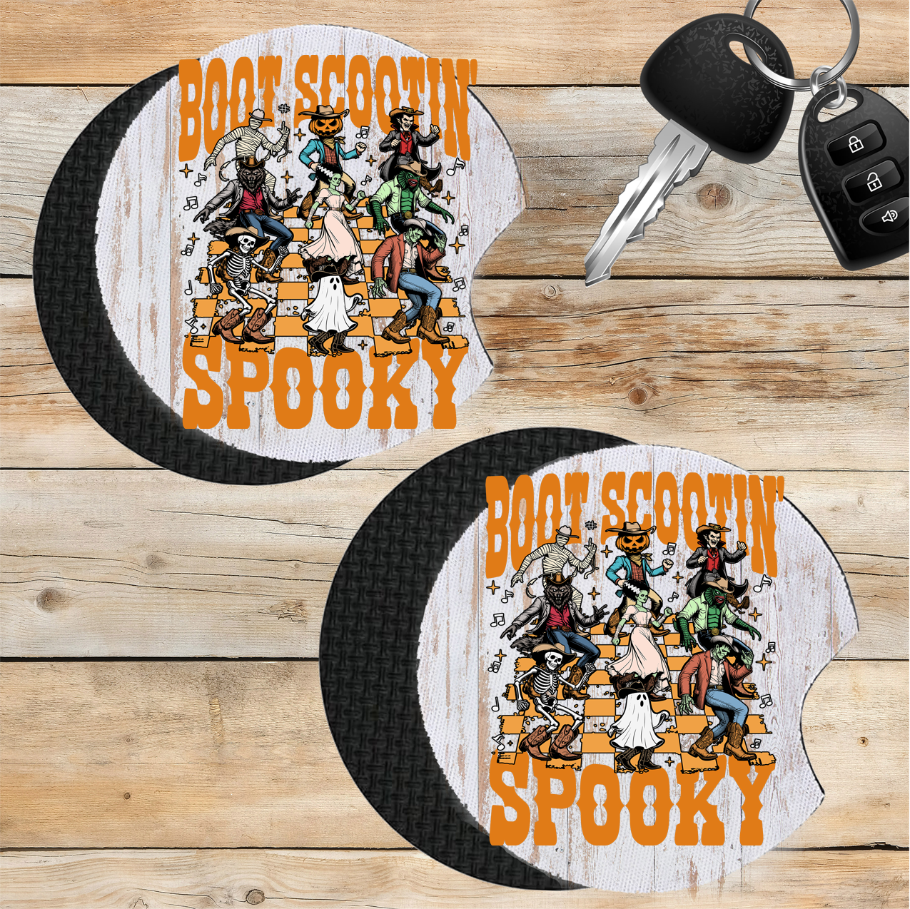 Car Coaster Halloween Boot Scootin Spooky