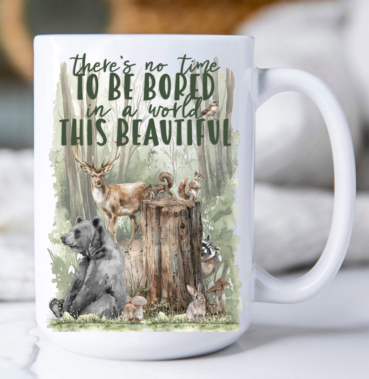 Woodland Animals A world of beauty Coffee Mug