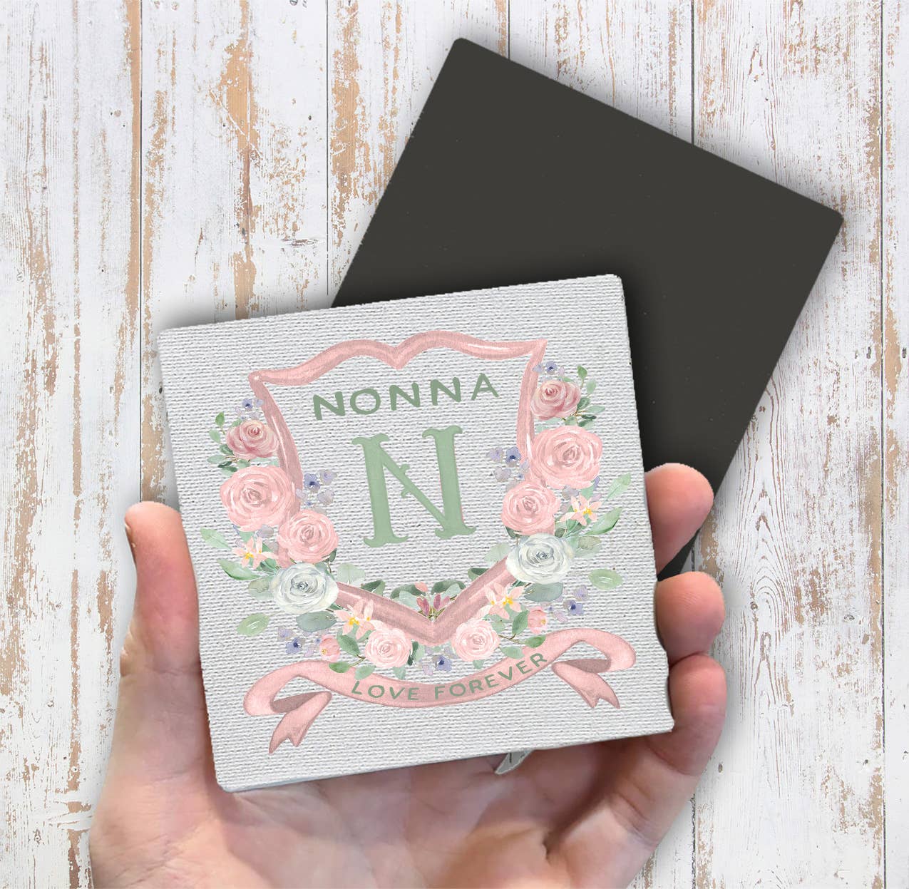 Mother's Day Nonna Floral Crest Magnet Fridge