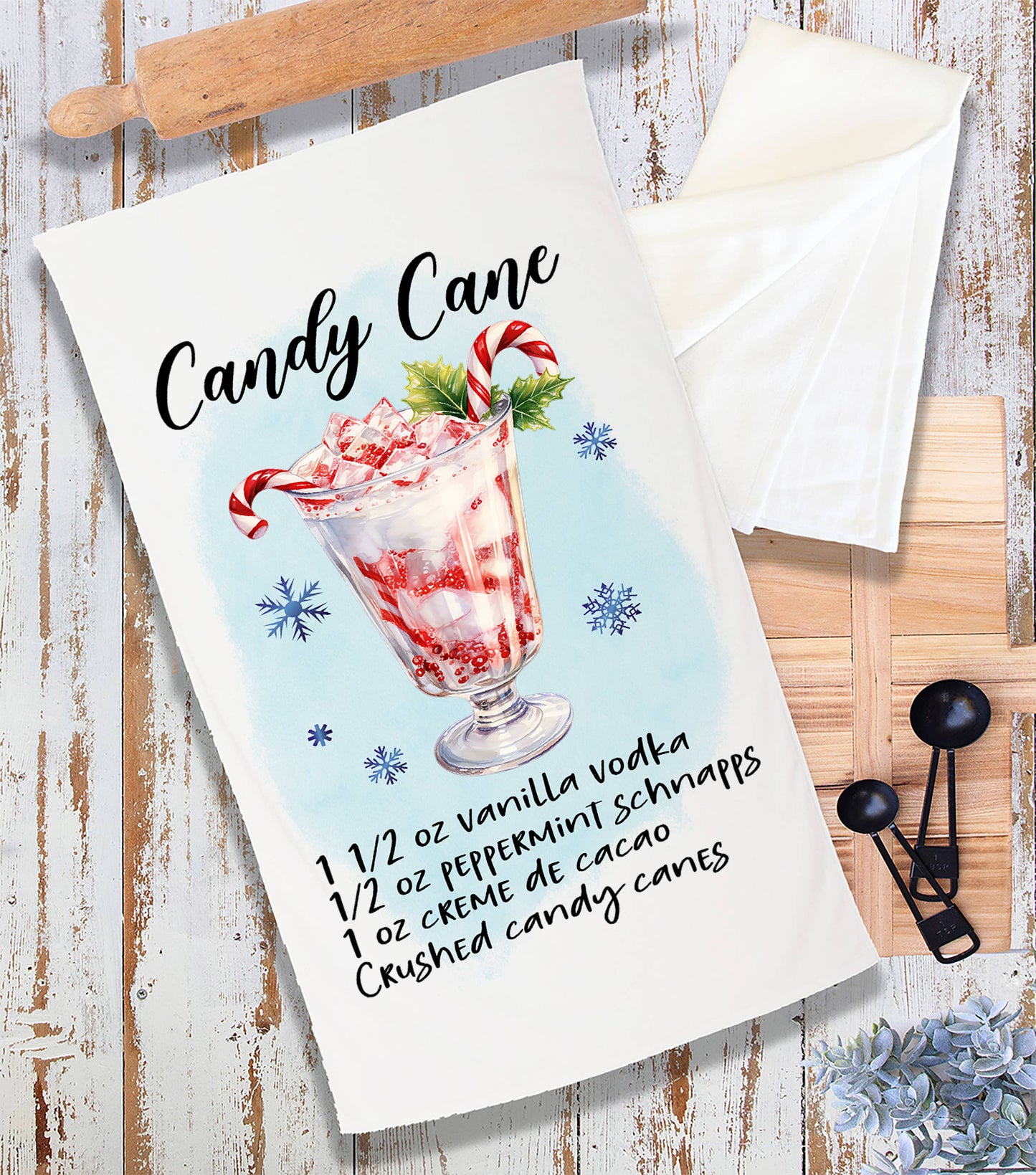 Christmas Cocktail Candy Cane Recipe Terry Towel