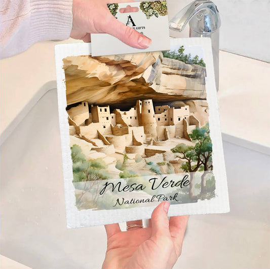 Set of 2 -  Mesa Verde National Park Colorado SWEDISH DISH CLOTH