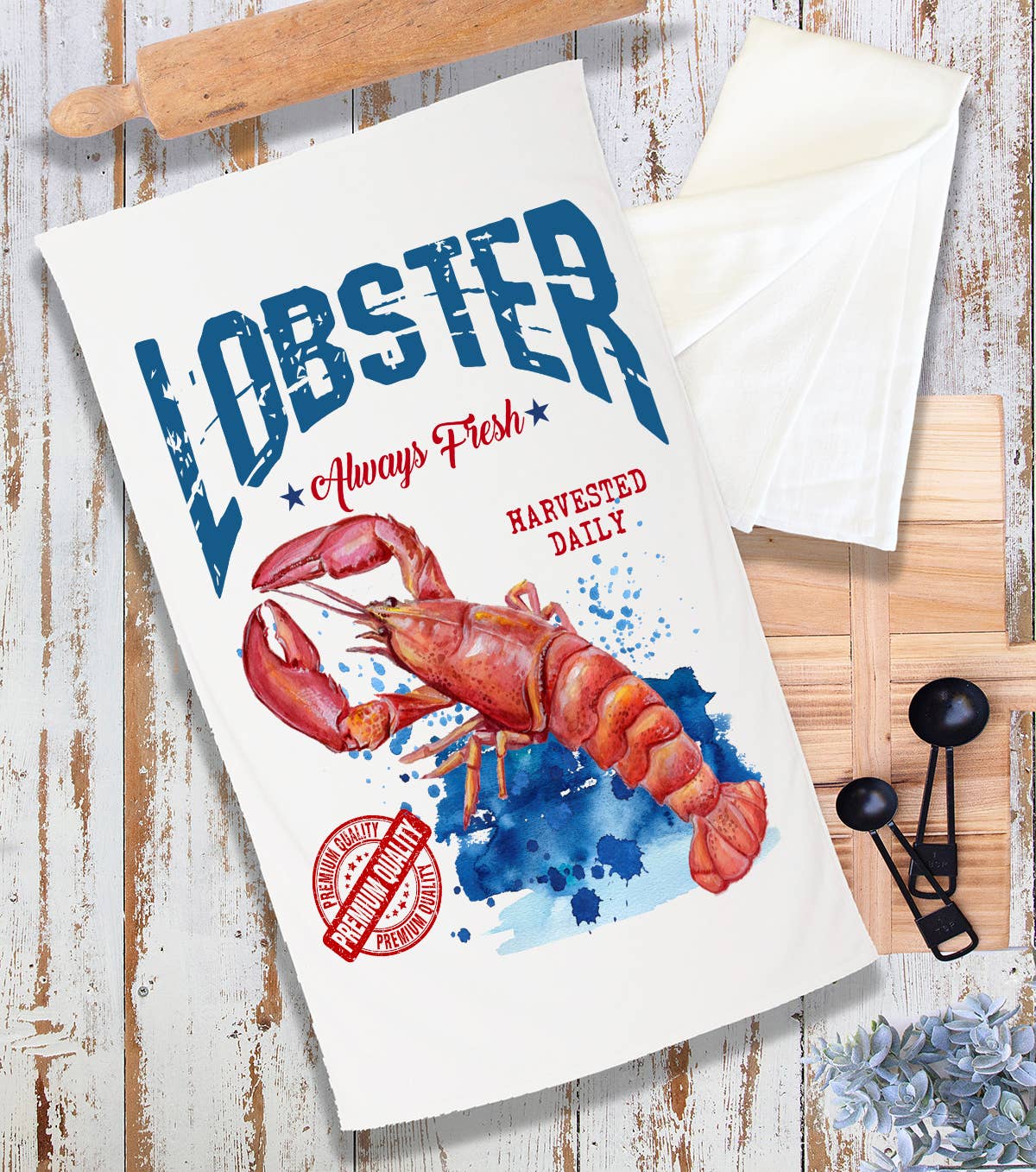 Lobster Always Fresh Maine Coastal Terry Cloth Towel