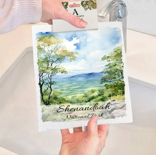 Set of 2 -  Shenandoah National Park Virginia  SWEDISH DISH CLOTH