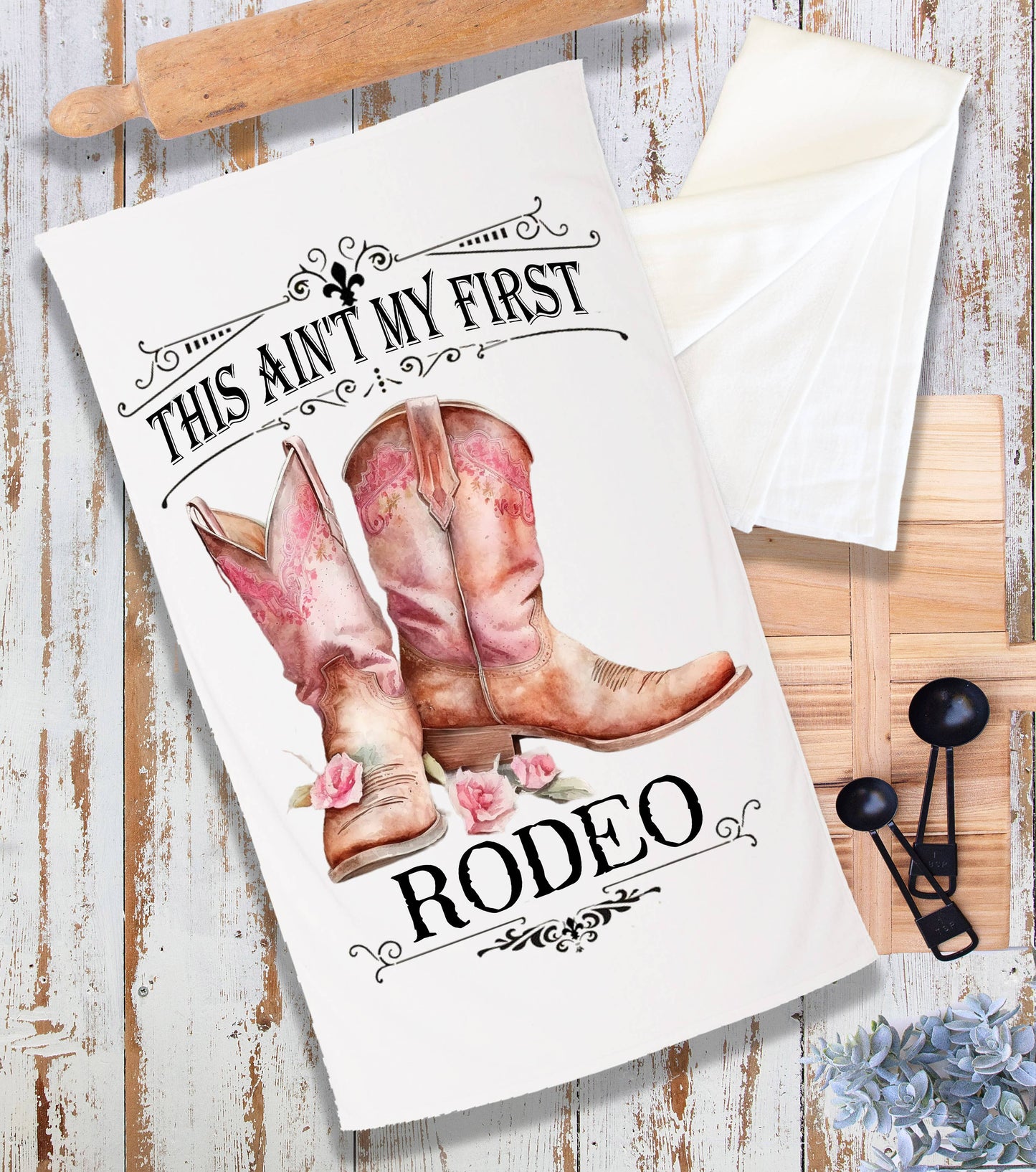 Not my First Rodeo Cowboy Boots Western Terry Cloth Towel