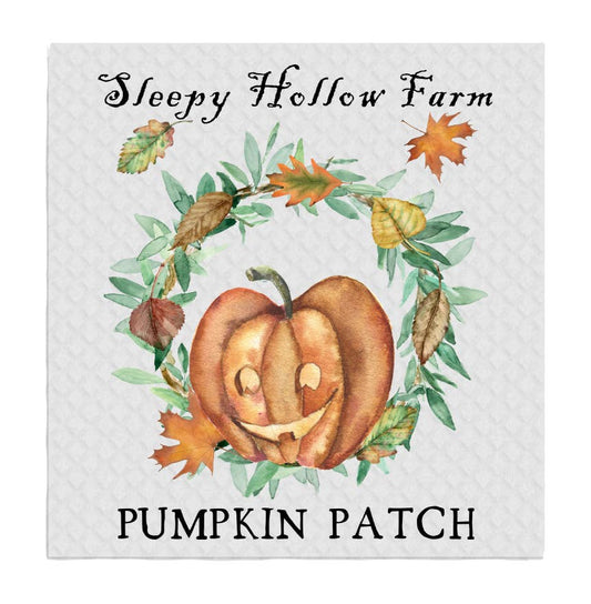 Set of 2 -  Sleepy Hollow Farm Pumpkins SWEDISH DISH CLOTHS