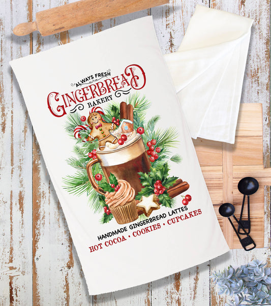 Christmas Gingerbread Latte Terry Cloth Towel