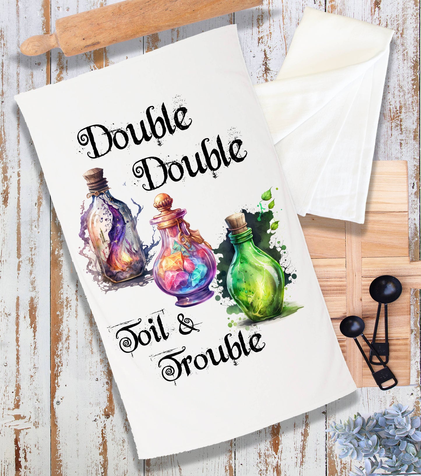 Halloween Double Toil & Trouble Terry Cloth Towel