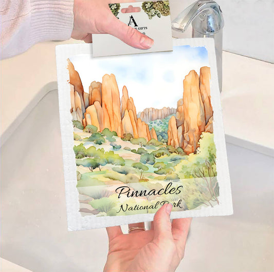 Set of 2 -  Pinnacles National Park California  SWEDISH DISH CLOTH