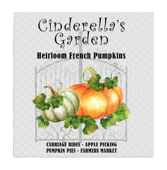 Set of 2 -  Cinderella Garden Pumpkin Patch SWEDISH DISH CLOTH