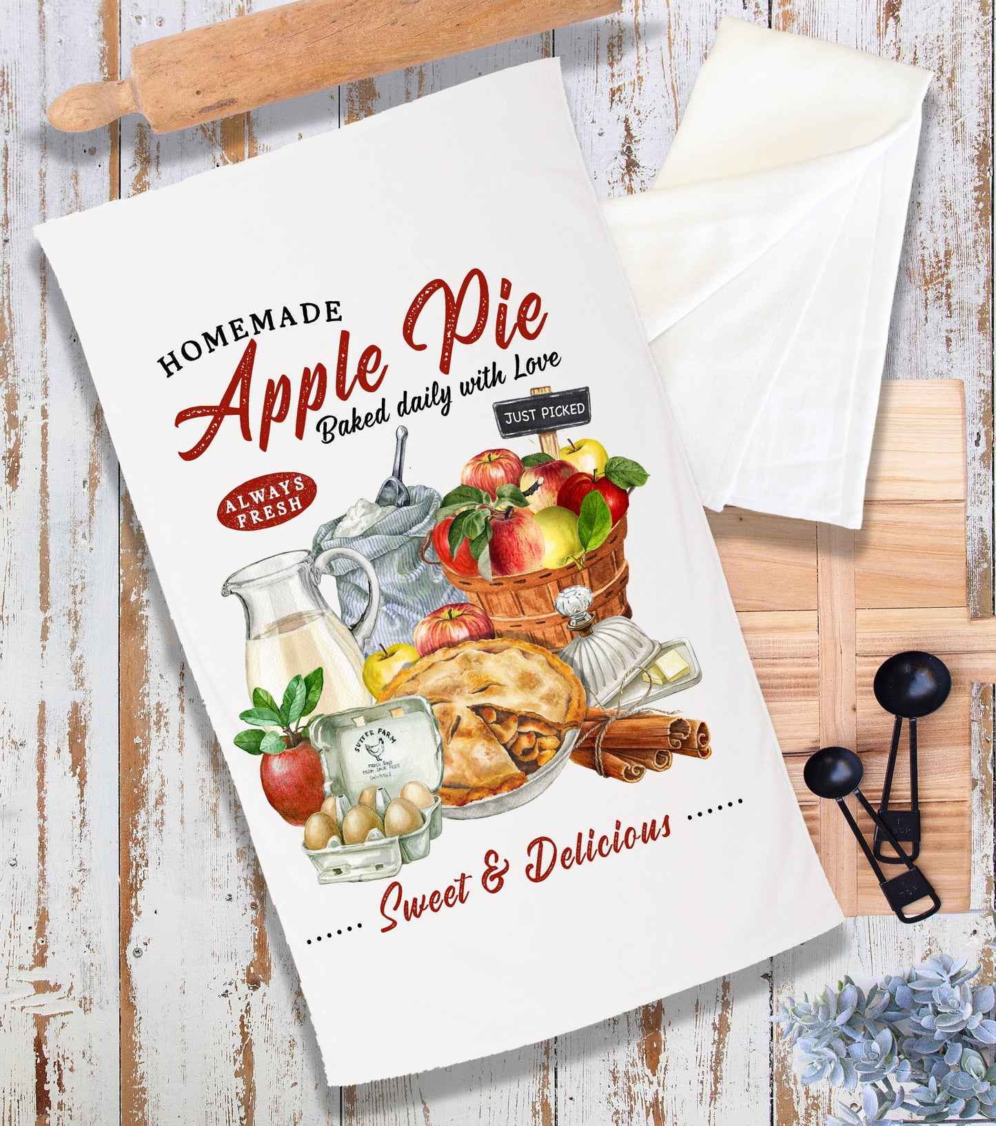 Country Homemade Apple Pie Terry Cloth Towel