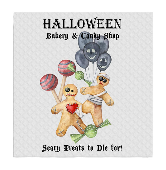 Set of 2 -  Halloween Bakery and Treats SWEDISH DISH CLOTHS