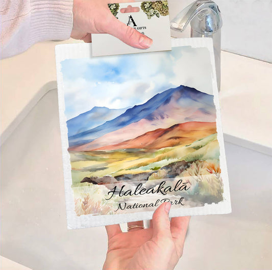 Set of 2 -  Haleakala National Park Hawaii  SWEDISH DISH CLOTH
