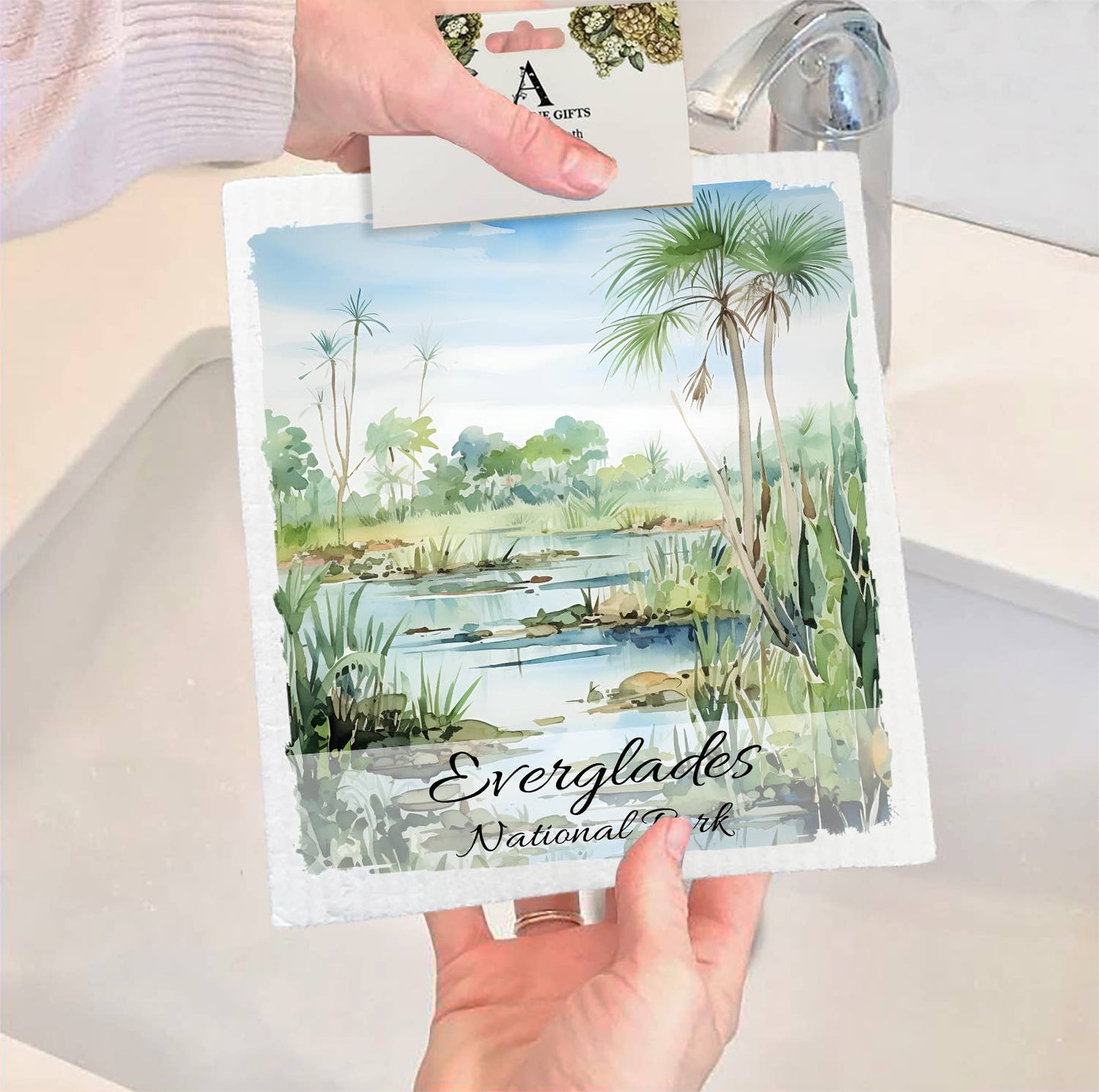 Set of 2 -  Everglades National Park Florida SWEDISH DISH CLOTH
