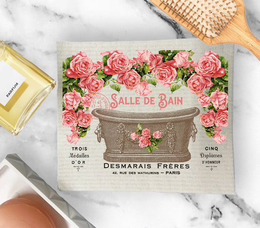Set of 2 -  Bath & Body French Roses Bathtube SWEDISH BODY CLOTH